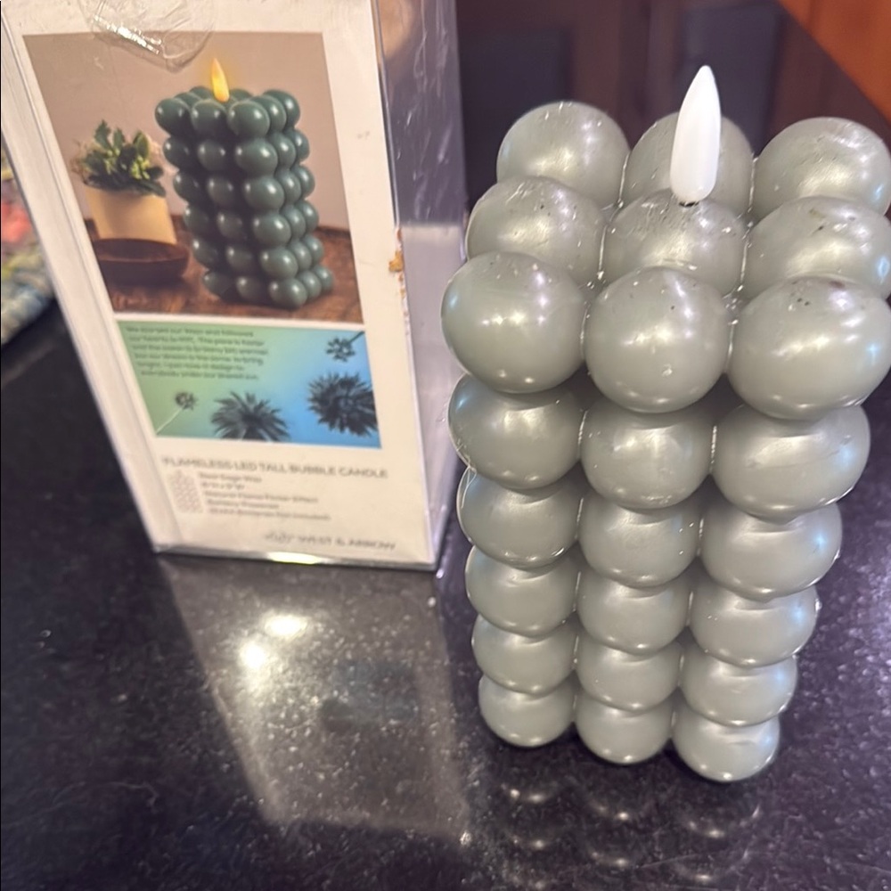 Gray Frosted Candle Holders Elegant Accents flameless